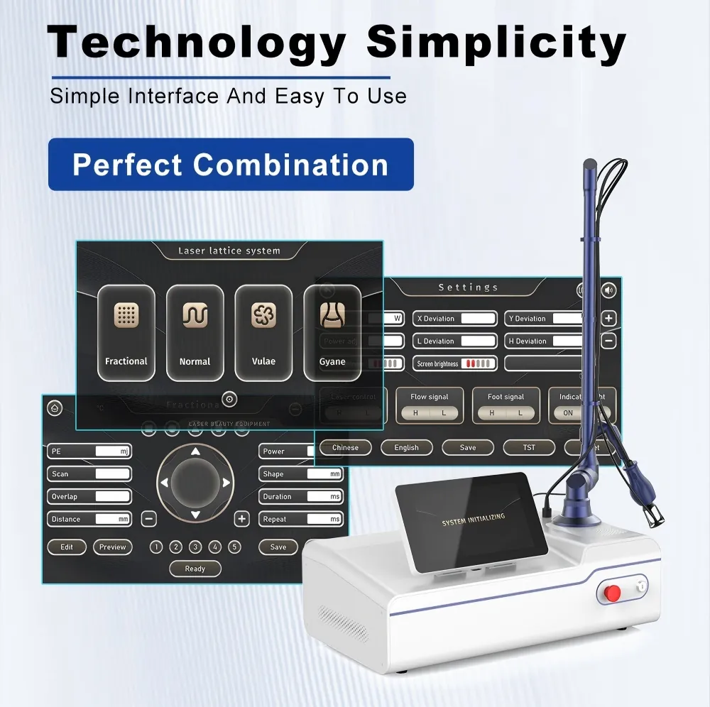 advanced portable rf fractional co2 laser machine for skin resurfacing & vaginal tightening