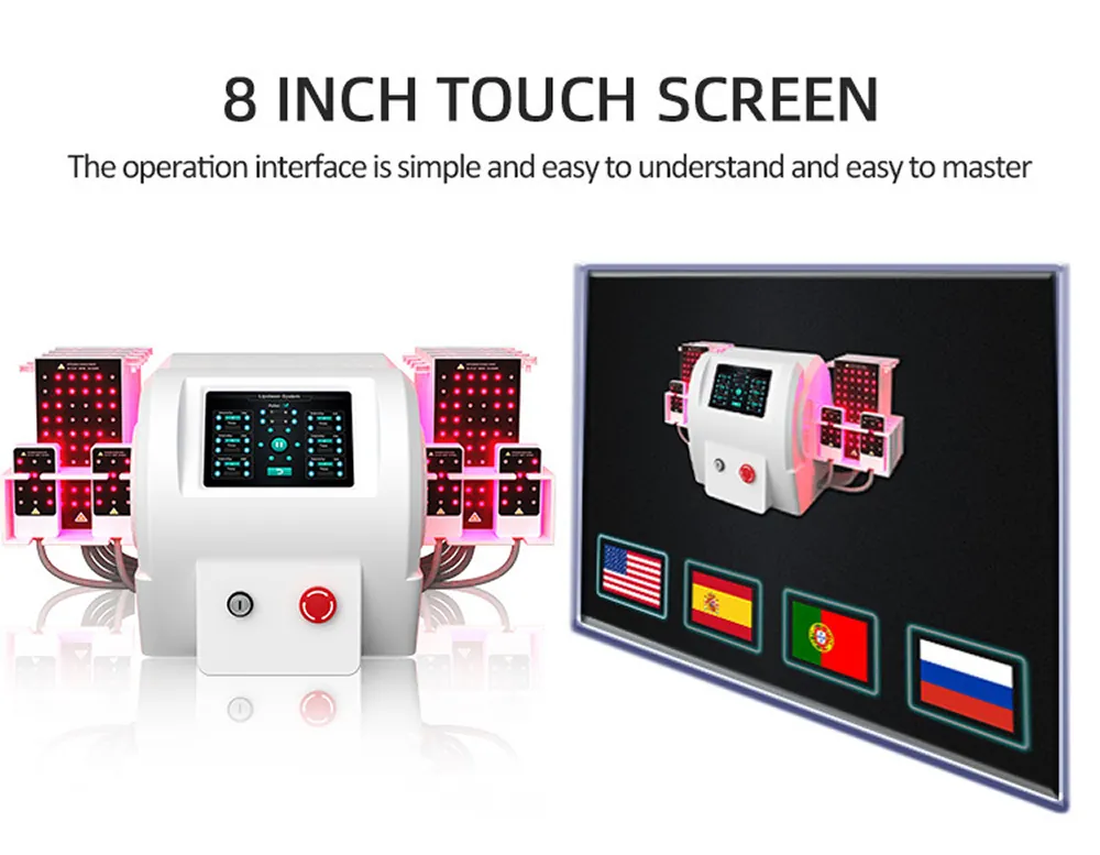 professional 6d lipolaser slimming machine with 528 japan mitsubishi diodes