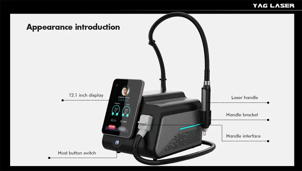 professional 2000w nd:yag picosecond laser machine for tattoo removal & pigmentation