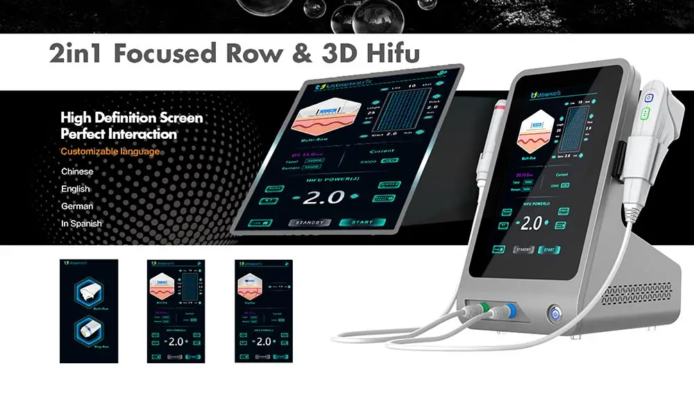 advanced 2 in 1 360 focused beauty face ultrasound hifu machine