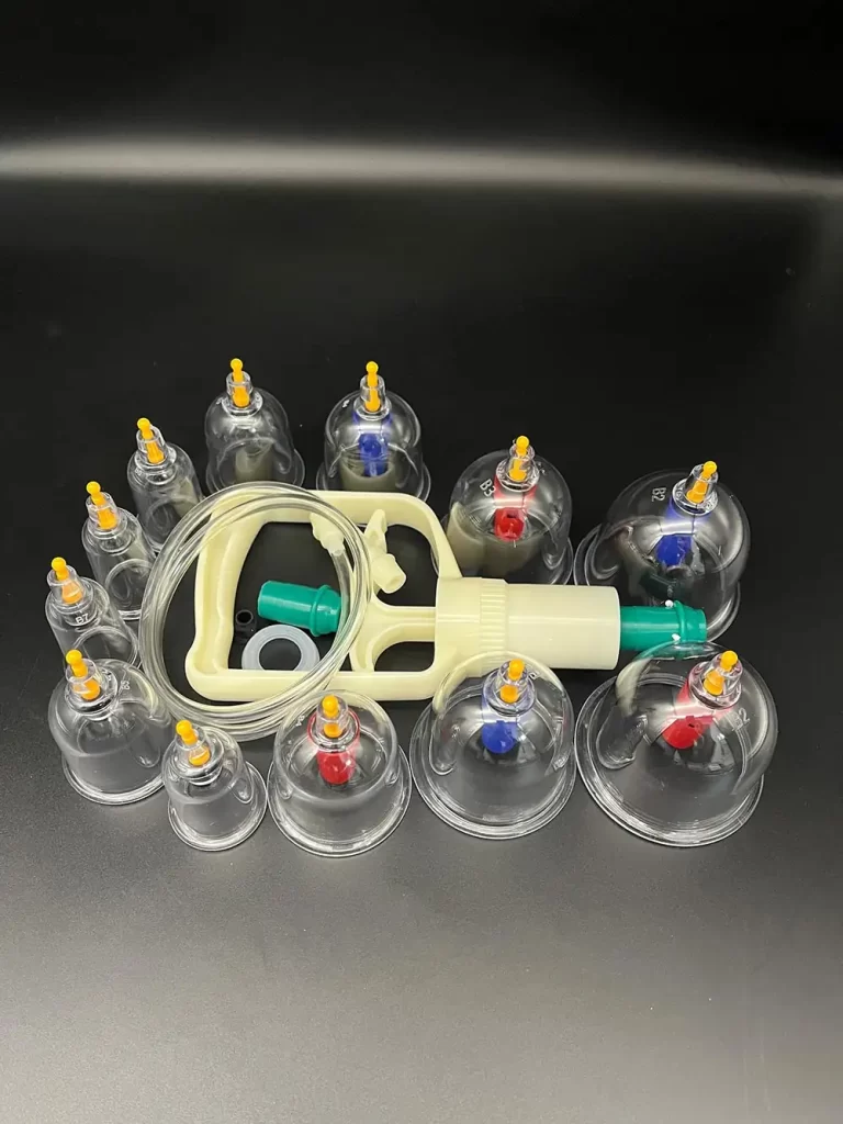 professional plastic hijama cupping therapy sets for dry & wet cupping