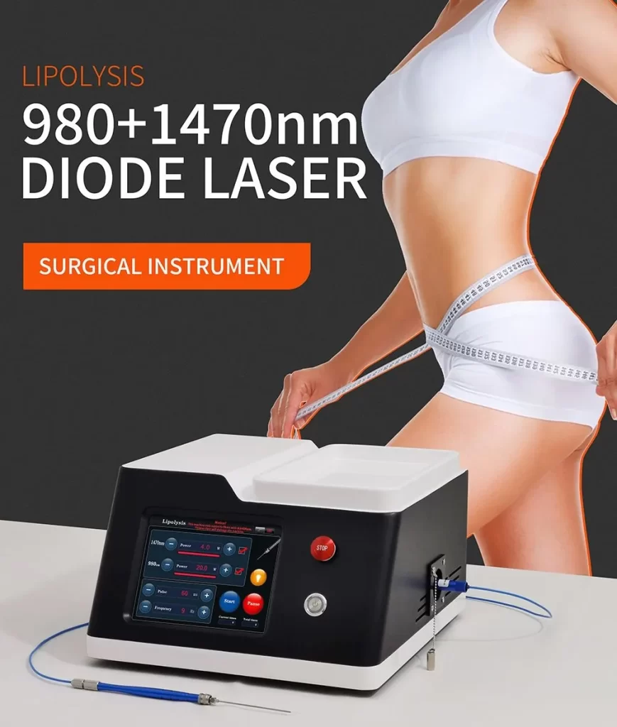 advanced 980nm + 1470nm diode laser endolift machine for lipolysis & surgery