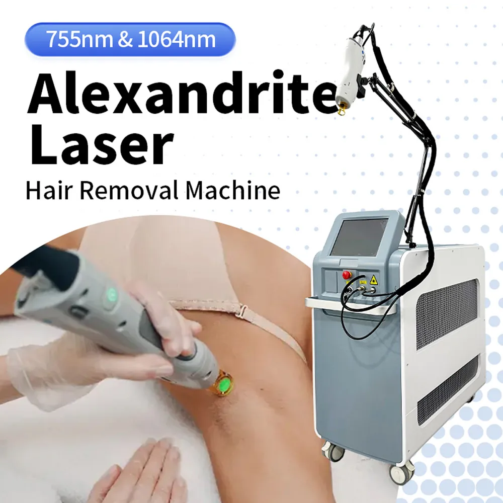 best medical 755nm alexandrite & 1064nm long pulse nd:yag laser hair removal machine