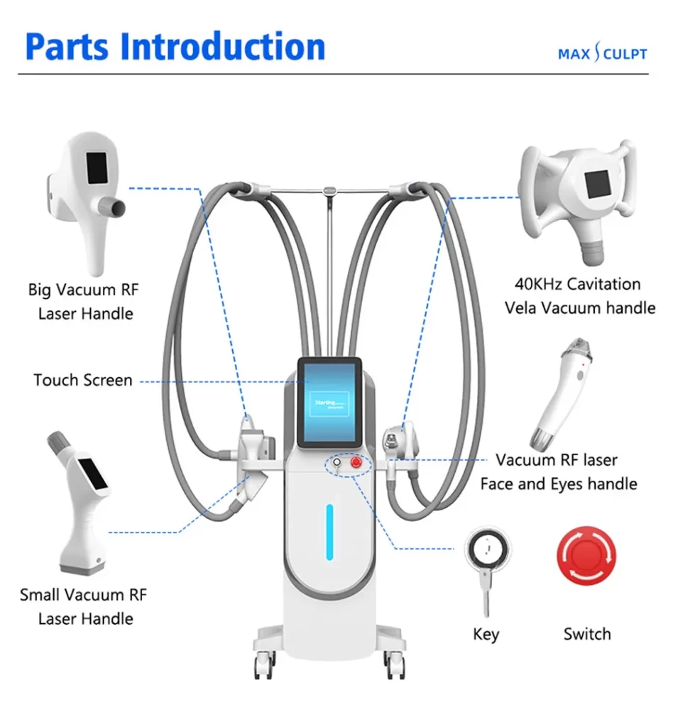 professional 4 in 1 vacuum roller rf body slimming & cellulite reduction machine
