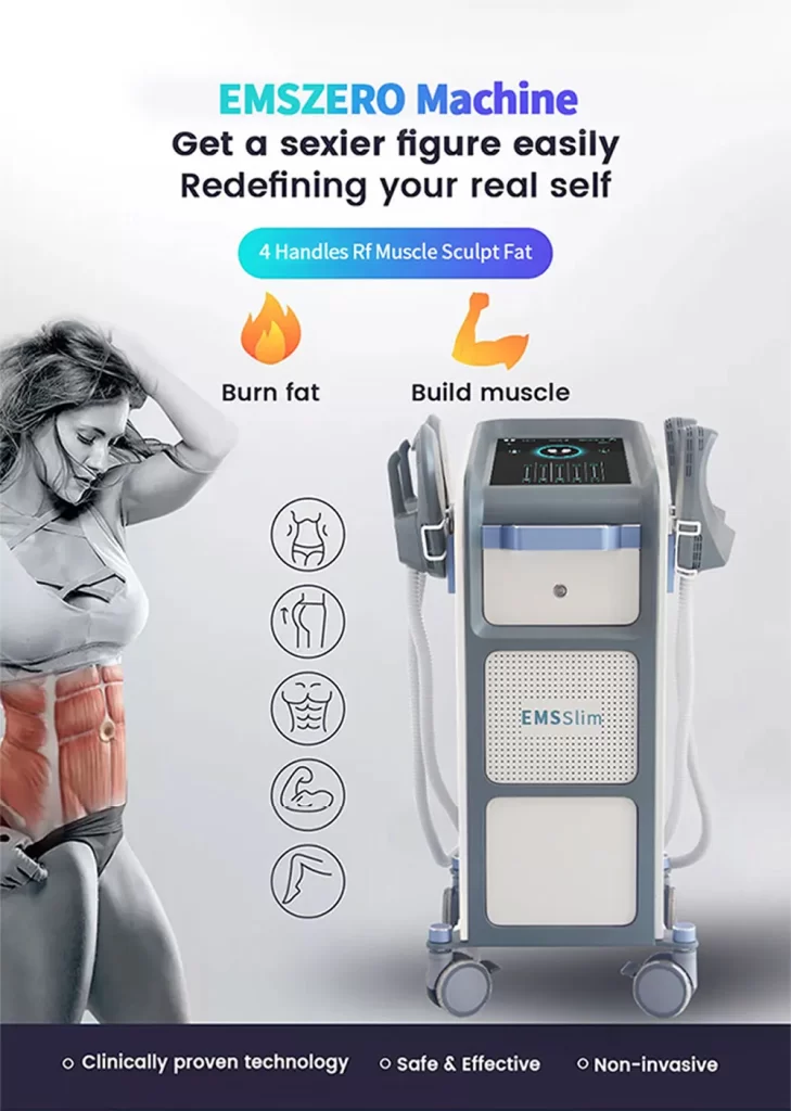 best selling 4 handles ems body slimming & muscle building equipment