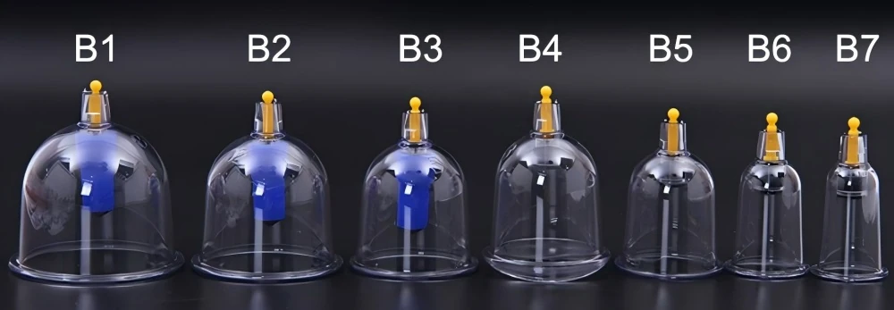 professional plastic hijama cupping therapy sets for dry & wet cupping