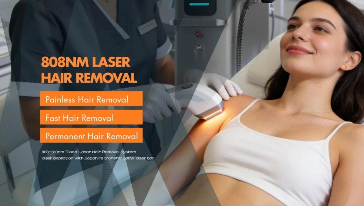 professional 1200w 808nm diode laser hair removal machine