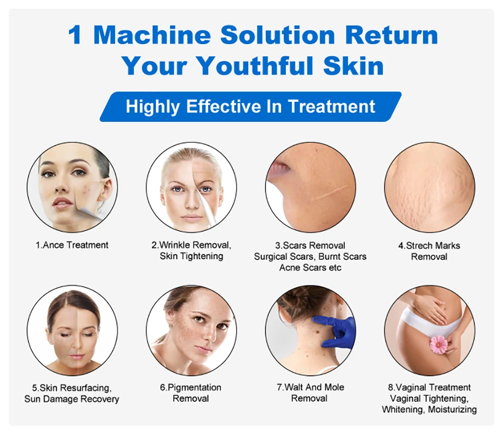 professional 60w fractional co2 laser machine for skin resurfacing & rejuvenation