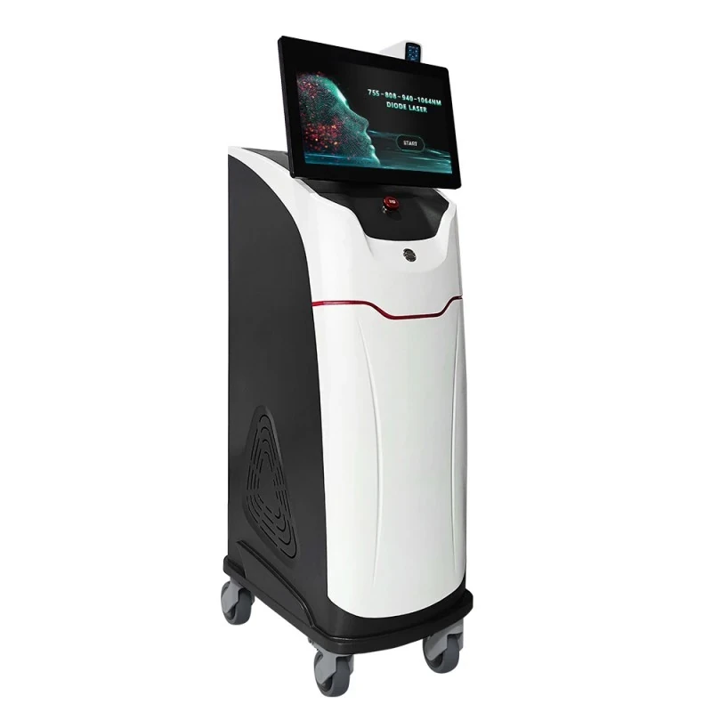 4-wavelength diode laser hair removal machine featuring 755nm 808nm 940nm 1064nm for aesthetic clinics